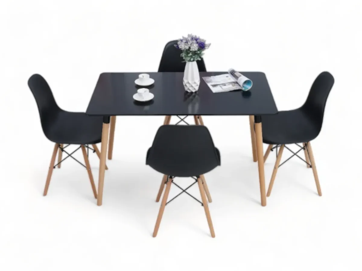 Echo Black Dining Table and Chairs