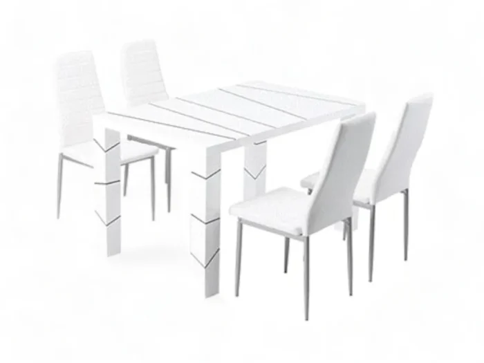Mona Beige Dining Chair – Metal Frame